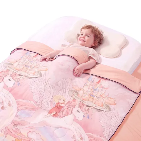 Baby Cool Feeling Summer Quilt Cartoon Printed Lightweight Breathable Air Conditioning Blanket For Toddler Kids