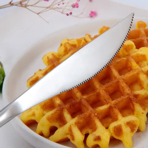 Cuchillo para Chuleta de Acero Inoxidable Revestido de Titanio Estilo Coreano Cuchillo de Mesa Pulido Espejo Borde Dentado Para Hogar