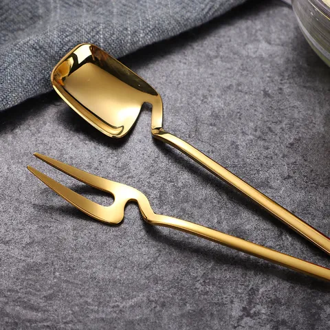 304 Stainless Steel Creative Hanging Coffee Spoon Fruit Fork Mirror Polished Electroplated Mug Stirring Spoon Tableware