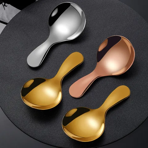 304 Stainless Steel Thickened Ice Cream Dessert Spoon Teaspoon Kitchen Dining Tableware