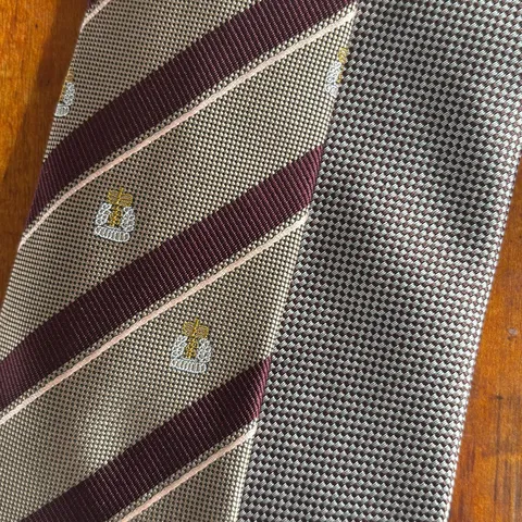 Retro Coffee Striped Necktie Men Handmade Polyester Vintage Dark Brown Paisley Note Chic Tie For Business Party