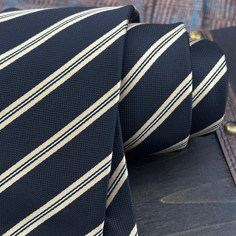 Men's Classic Striped Jacquard Woven Polyester Tie And Pocket Square Business Formal Polyester Necktie Pocket Square Accessory
