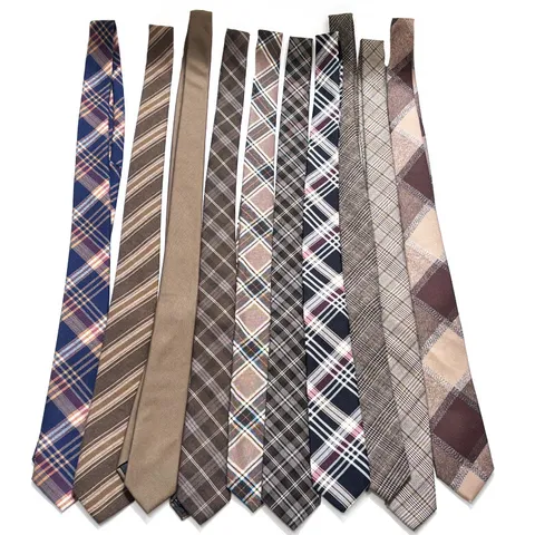 Men Women Retro Plaid Necktie American College Style Classic Jacquard Woven Business Casual Suit Neck Tie Accessories