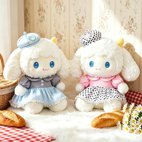 Süßes Lamm Plüschtier Cartoon Schaf Stofftier Weiches Kuschelkissen Für Mädchen Kinder Schlafzimmer Dekoration Geburtstagsgeschenk
