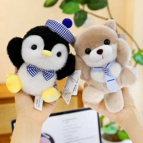 Cute Animal Plush Toy Sea Otter Penguin Seal Dolphin Sailor Style Soft Stuffed Doll Desk Companion For Kids Adults