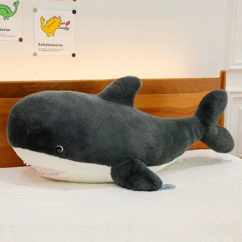 Large Simulation Shark Plush Toy Cute Ocean Animal Stuffed Doll Soft Pillow Children Birthday Gift