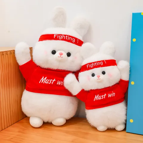 Cute White Rabbit Plush Toy Stuffed Animal Cartoon Doll Kids Pillow Soft Fluffy Toy Birthday Gift For Children