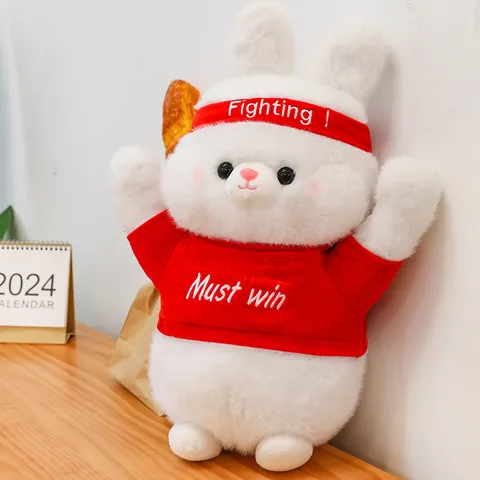 Cute White Rabbit Plush Toy Stuffed Animal Cartoon Doll Kids Pillow Soft Fluffy Toy Birthday Gift For Children