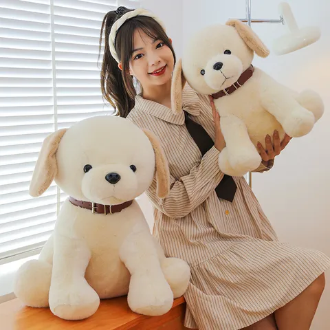 Cute Simulation Labrador Plush Toy Stuffed Puppy Doll Soft Animal Companion Pillow Birthday Gift For Kids