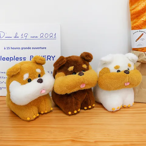 Cute Standing Simulation Cartoon Dog Plush Toy Stuffed Animal Puppy Doll Children Birthday Gift Pillow