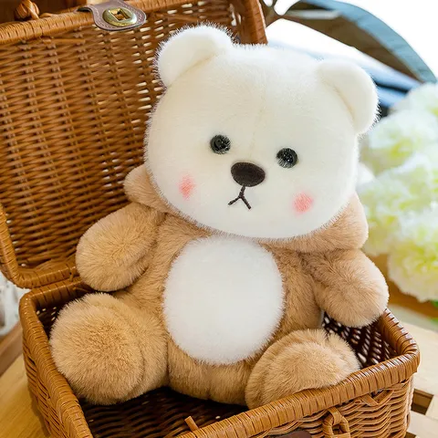 Cute Transforming Bear Plush Toy Stuffed Animal Soft Hugging Pillow Kids Gift Bedroom Decor