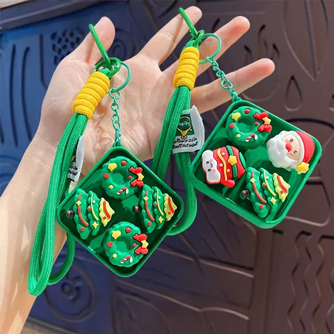 Χριστουγεννιάτικο Fidget Μπρελόκ Πλήκτρο Πληκτρολογίου Άγιος Βασίλης Δέντρο Σχέδιο Παιχνίδι Αποσυμπίεσης Μενταγιόν Τσάντας PVC Εορταστικό Δώρο