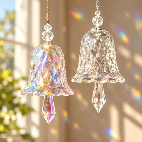 Κρυστάλλινο Sun Catcher Πρίσμα Δημιουργός Ουράνιου Τόξου Κρυστάλλινο Κουδούνισμα Αέρα Κρεμαστό Διακοσμητικό Παραθύρου Στολίδι Σπιτιού Κήπου