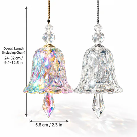 Κρυστάλλινο Sun Catcher Πρίσμα Δημιουργός Ουράνιου Τόξου Κρυστάλλινο Κουδούνισμα Αέρα Κρεμαστό Διακοσμητικό Παραθύρου Στολίδι Σπιτιού Κήπου