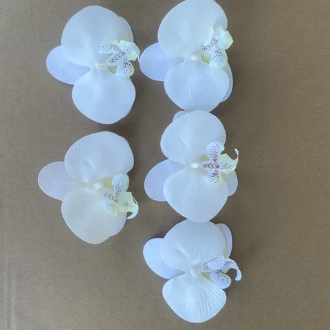 Large Phalaenopsis Artificial Flower Heads PVC Fake Flowers For Wedding Party Home Decor DIY Craft Floral Arrangement