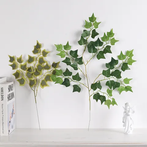 Guirnalda de Hojas de Camote de Seda de Plantas de Verdor Falsas de Vid de Hiedra Artificial para Decoración de Pared de Hogar