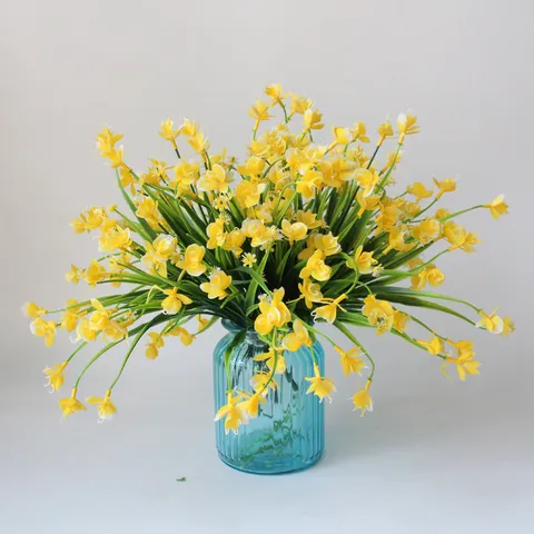 Artificial Phalaenopsis Orchid Branch Fake Plant Flower Bouquet For Home Wedding Party Decor Table Centerpiece