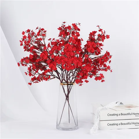 Artificial Silk Baby's Breath Flower Bunch Fake Gypsophila Floral Stem For Home Wedding Party Decor