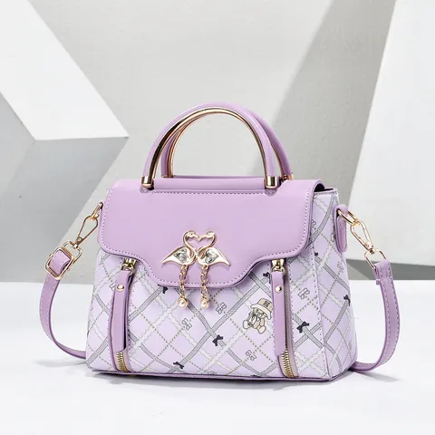 Γυναικεία Μόδα Δερμάτινη Τσάντα Χειρός Crossbody Τσάντα Chic Κομψή Top Handle Τσάντα με Μεταλλική λαβή