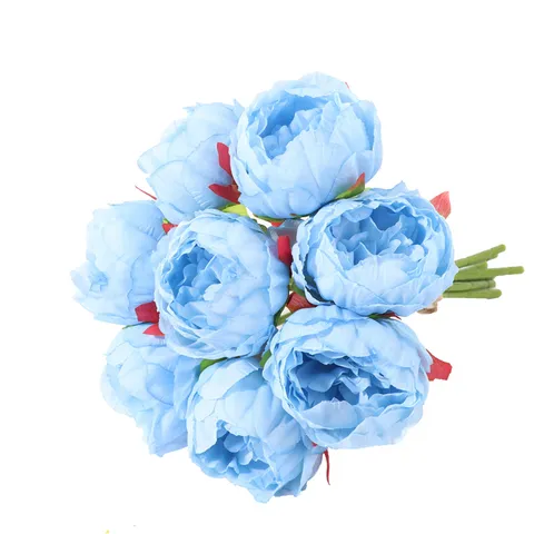Artificial Peony Flower Bouquet Silk Fake Flowers For Wedding Bridal Hand Bouquet Home Decor Photography Props
