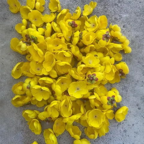 Artificial Plum Blossom Flower Heads Fabric Fake Flowers For DIY Hair Accessories Wedding Home Party Decor