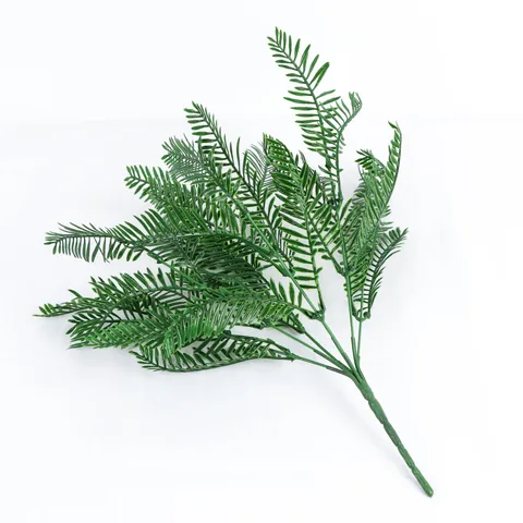 Artificial Boston Fern Branch Plastic Greenery Plant For Restaurant Partition Home Decor Floral Arrangement Fake Plant