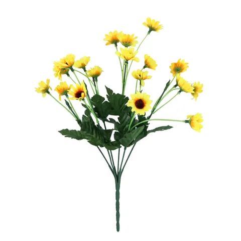 Artificial Sunflower Bouquet Silk Fake Flowers Multi-Head Sunflowers Bunch For Home Decor Plant Wall Floral Arrangement Wedding Party
