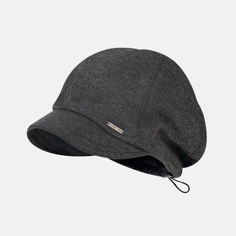 Damen Retro Slouchy Beanie Mütze Kurze Krempe Verstellbarer Anglerhut Gestrickter Polyester Einfarbiger Fischerhut Für Den Herbst