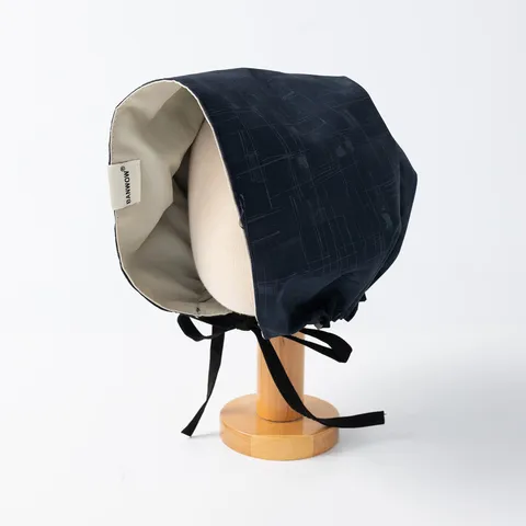 Damen Wendbare Karierte Kopftuch Hut Stilvolle Literarische Weiche Beanie Kappe Mit Verstellbarem Kordelzug Baumwolle Kopfbedeckung Für Mädchen