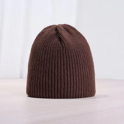 Einfarbig Vintage Strickmütze Für Damen Herren Dicke Warme Winter Beanie Gerippte Streetwear Kopfbedeckung Accessoire