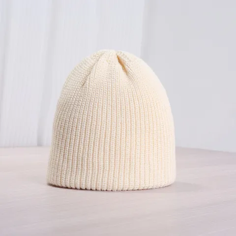 Einfarbig Vintage Strickmütze Für Damen Herren Dicke Warme Winter Beanie Gerippte Streetwear Kopfbedeckung Accessoire