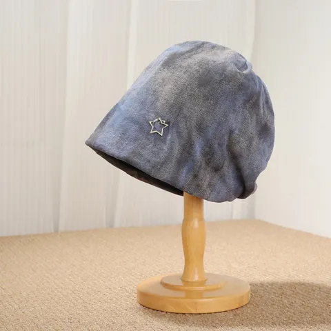 Vintage Gradient Star Slouchy Beanie Mütze Für Damen Herbst Winter Mode Retro Lose Strickmütze Warme Ohrenschutz Kopfbedeckung