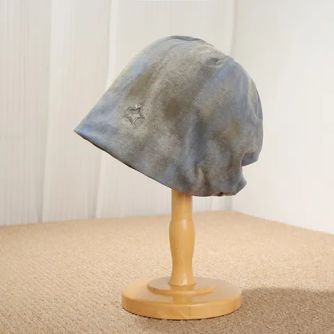 Vintage Gradient Star Slouchy Beanie Mütze Für Damen Herbst Winter Mode Retro Lose Strickmütze Warme Ohrenschutz Kopfbedeckung