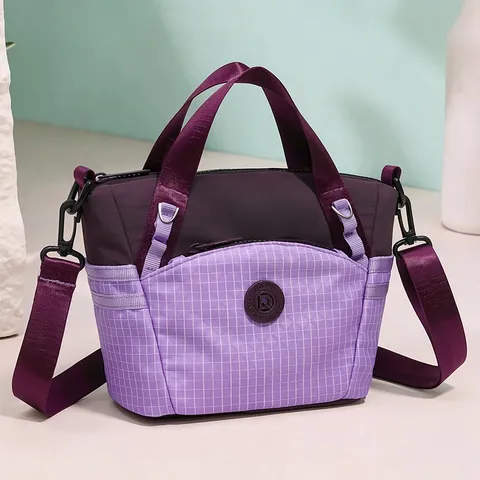 Mochila Compacta al Aire Libre a Cuadros Mujeres Moda Viaje Ligero Pequeña Mochila Casual Viaje Diario Bolsa Escolar