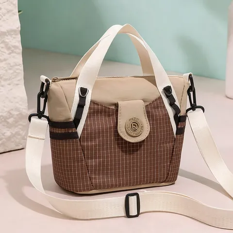 Bolso de Hombro de Nylon de Moda para Mujer Gran Capacidad Bolso Cruzado Bolso Casual de Commuter Bolso de Viaje Multibolsillo