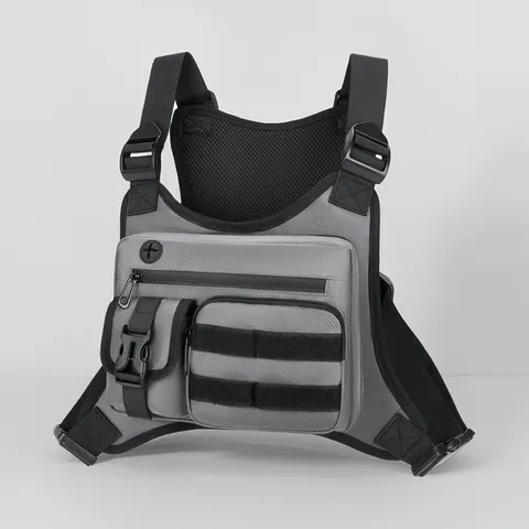 Bolso de Pecho Táctico para Hombre Impermeable Resistente al Desgaste Bolsillos Múltiples Bolso Bandolera de Deporte al Aire Libre Bolso Cruzado Casual