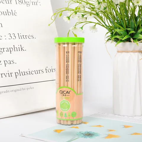 Eco Friendly Wooden HB Pencil Hexagonal Graphite Pencil For Students Writing School Office Stationery