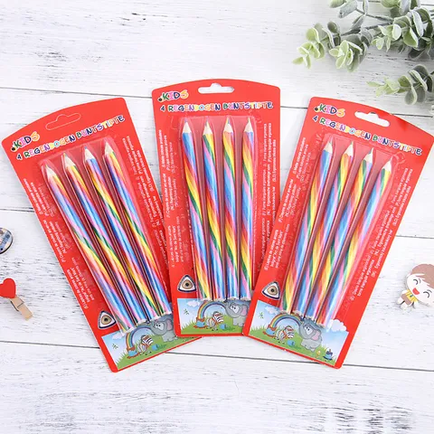 Kreativer Bunter Regenbogen Holzbuntstift HB-Kern Mehrfarbiger Zauberstift Schüler Zeichnen Kunst Schreibwaren Schreibbedarf