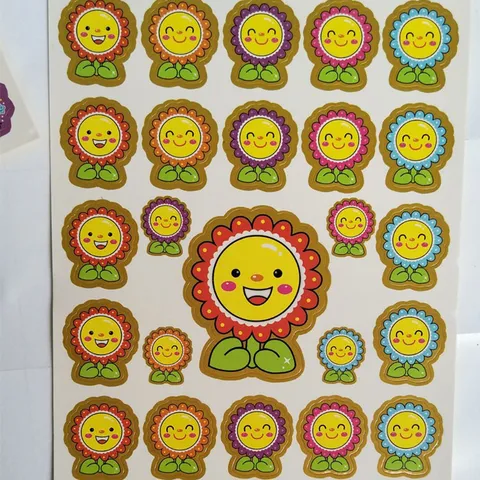 Kids Reward Stickers Cartoon Smiley Face Star Incentive Cute Decals For Student Classroom Teacher Evaluation Scrapbook Stationery