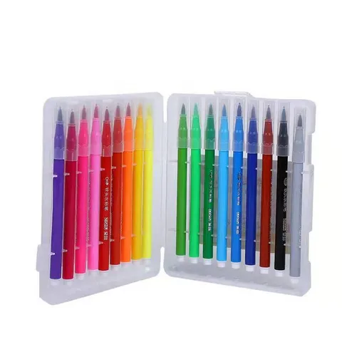 Kids Washable Watercolor Pens Set Portable Box Soft Tip Drawing Markers For Children Art Painting School Supplies