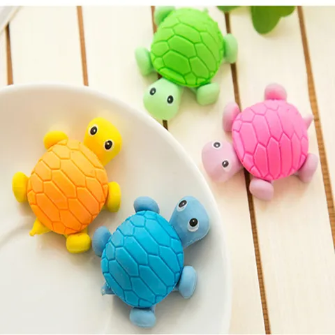 Creatieve Cartoon Schildpad Gum Schattige Dieren Rubber Gumen Voor Kinderen Student Schoolbenodigdheden