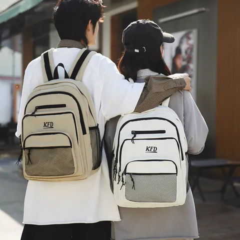 Mochila Casual de Nailon Gran Capacidad Bolsa Escolar Ligera Viaje Daypack Bolsa de Computadora Multicolor Para Estudiantes