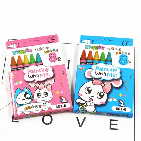 Kids Coloring Crayon Set Portable Paper Box Drawing Oil Pastels For Students School Art Painting Supplies Children Stationery