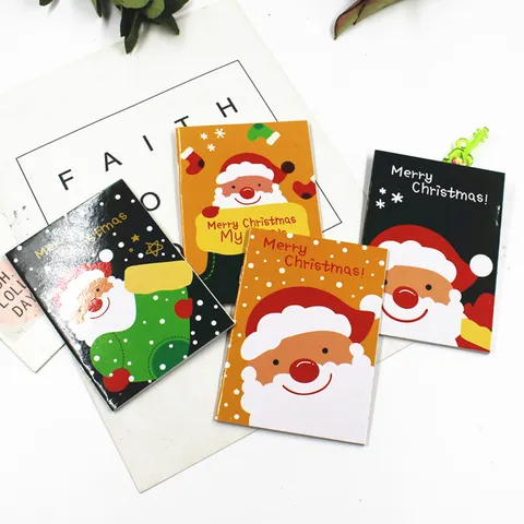 Weihnachten Taschennotizbuch Mini Tragbarer Notizblock Festives Cartoon Design Für Schule Büro Tägliches Schreiben Geschenk Schreibwaren