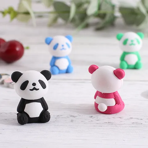 Kreatives Panda Geformtes Radiergummi Set Süße Cartoon Tier Puzzle Abnehmbare Radiergummi Für Schüler Schule Schreibwaren Kinder Geschenk