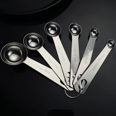 Ensemble de Cuillères Doseuses en Acier Inoxydable Cuisine Cuisson Cuisson Outil de Mesure Quantitative