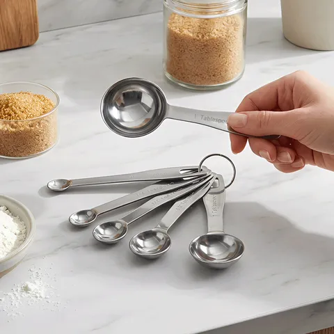 Stainless Steel Measuring Spoons Set Kitchen Baking Quantitative Scale Spoon Cooking Tools