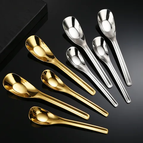 Cuillère en Acier Inoxydable 316 Cuillère à Soupe Ménage Épessie Polie Miroir pour Alimentation de Bébé Cuisine