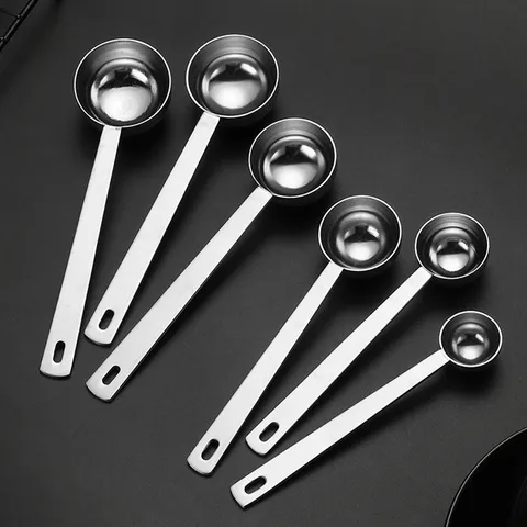 Cuillère Doseuse à Long Manche en Acier Inoxydable 304 Pour Café Poudre de Lait Pâtisserie Cuisine