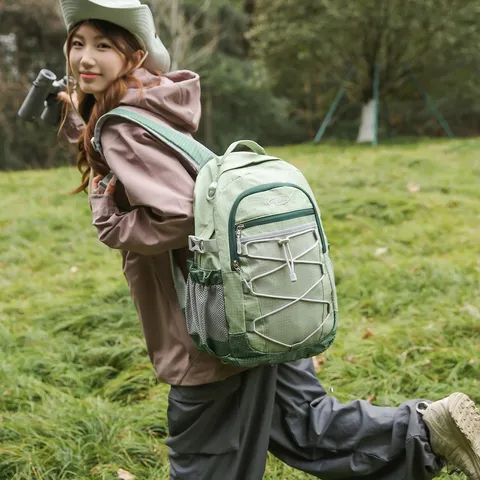 Mochila Casual de Nylon para Hombre y Mujer Gran Capacidad Viaje Ordenador Impermeable Cuadros